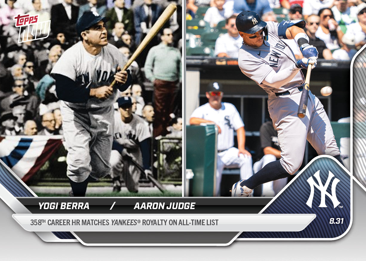 Yogi Berra / Aaron Judge - 2025 MLB Topps NOW - Card 637 - PR: 2732