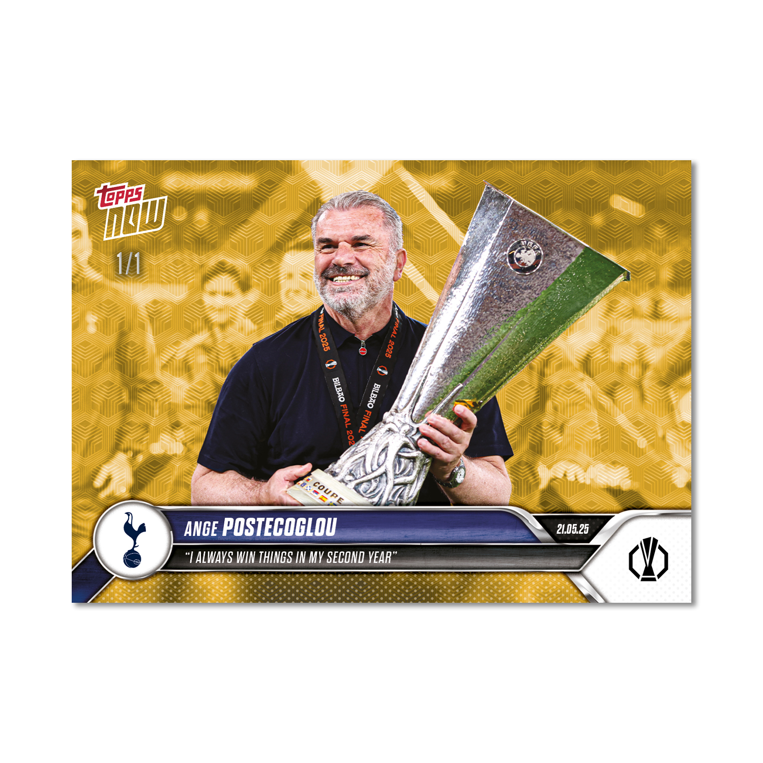 Ange Postecoglou - 2024-25 UEL Topps NOW Card 35 - LOOK FOR RELIC - PR: 1765 - Image 6