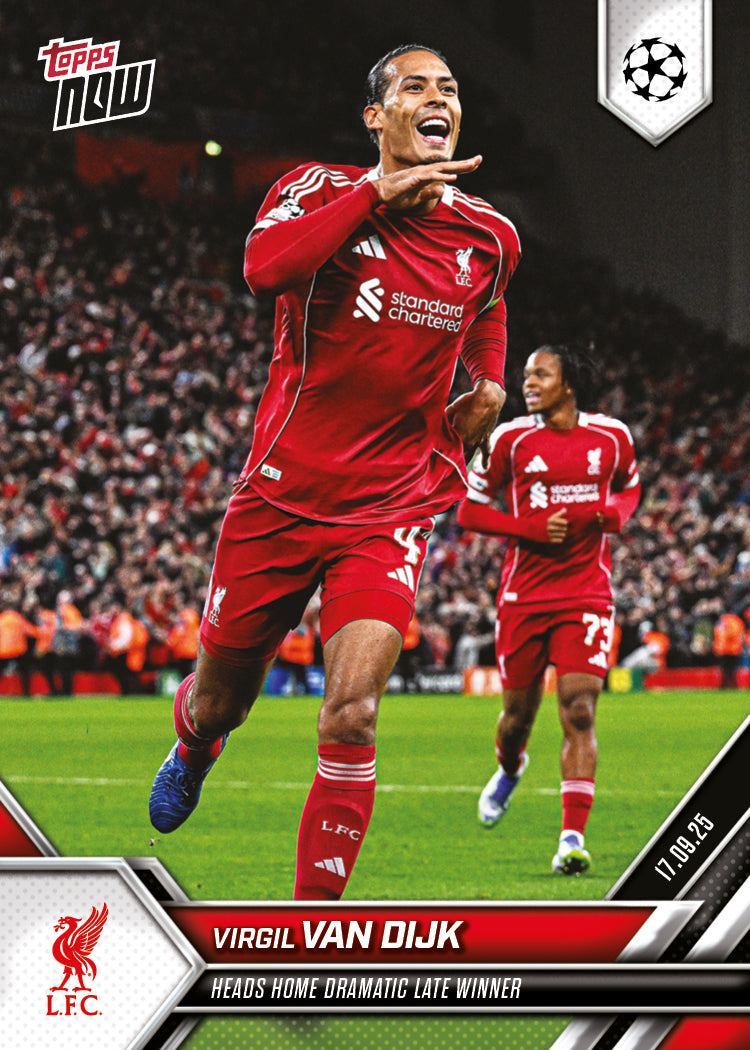 Virgil van Dijk - 2025-26 UCL Topps NOW - Card 15 - PR: 585