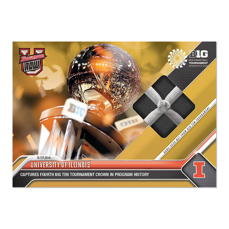 Game-used Net Relic # to 49 or Lower - University of Illinois - 2023-24 Bowman U Now Card 73 - Image 8
