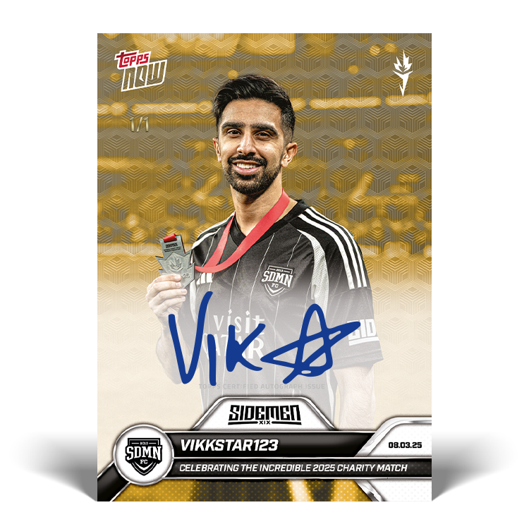 Vikkstar123 - 2025 Sidemen Charity Match Topps NOW Card 14 - LOOK FOR AUTO - PR: 146 - Image 2