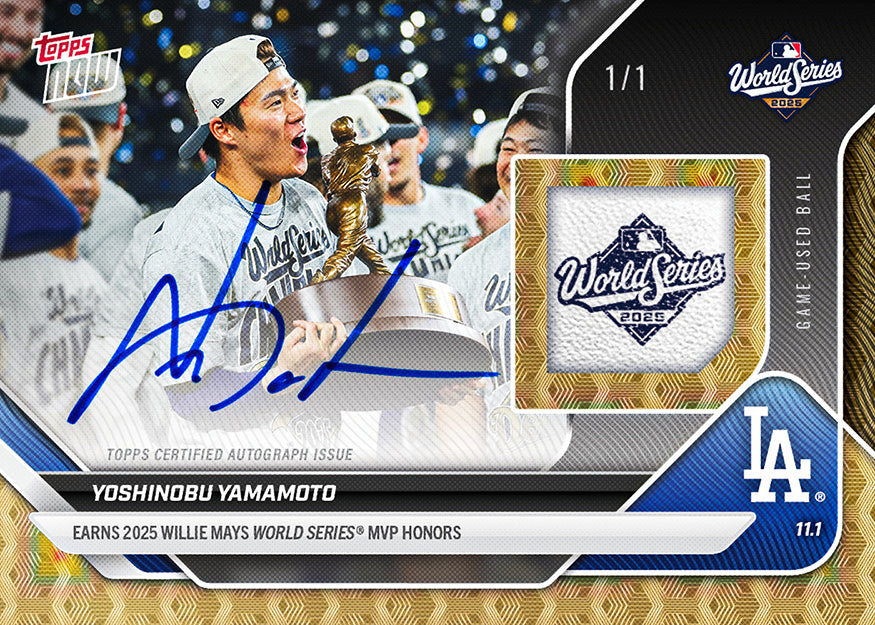 Alternative view of Yoshinobu Yamamoto - 2025 MLB Topps NOW - Card 926 - PR: 41205