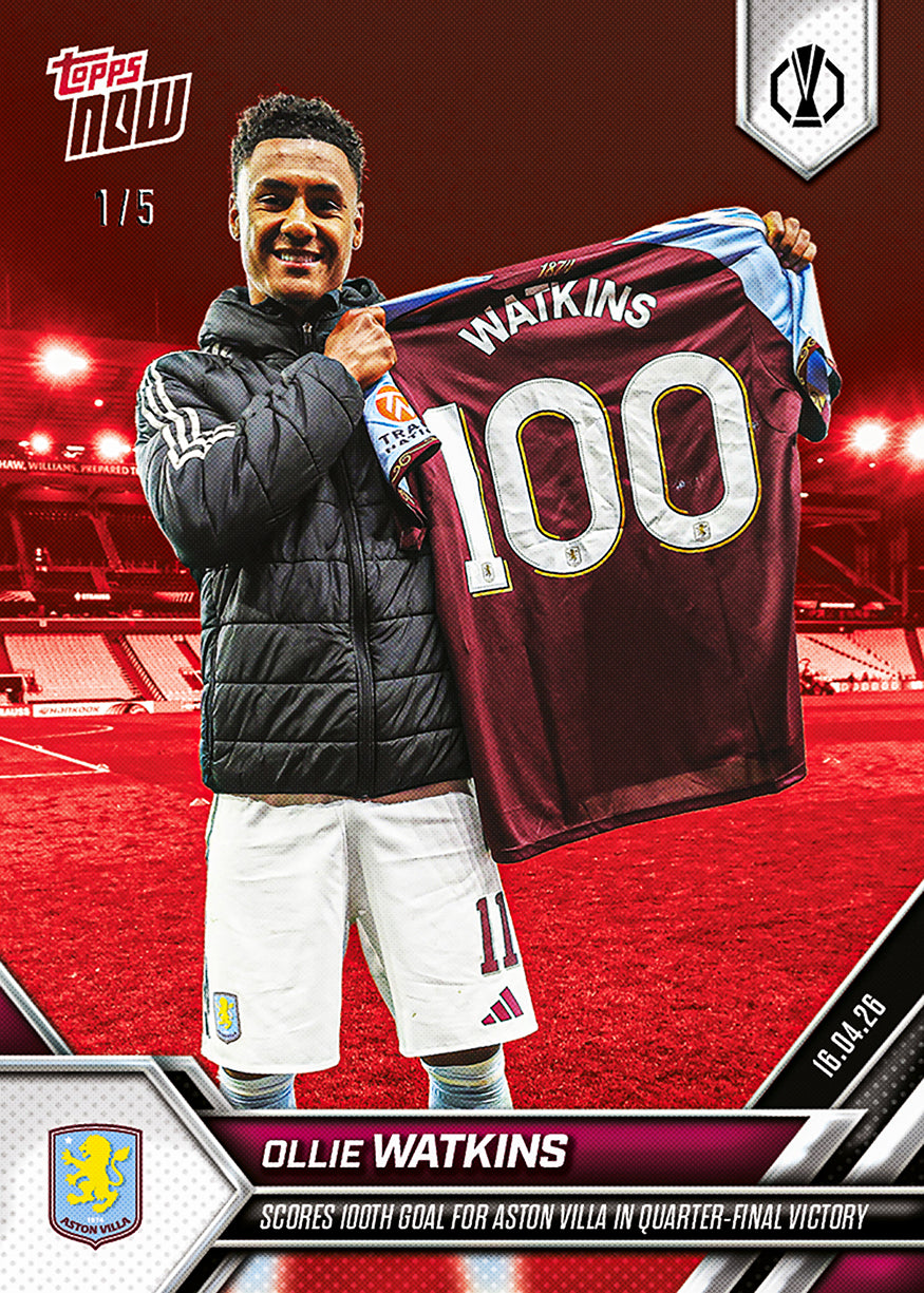 Ollie Watkins - 2025-26 UEL Topps NOW - Card 27 - PR: 378 - Image 4