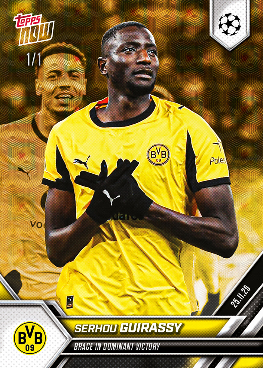 Serhou Guirassy - 2025-26 UCL Topps NOW - Card 54 - PR: 182 - Image 2