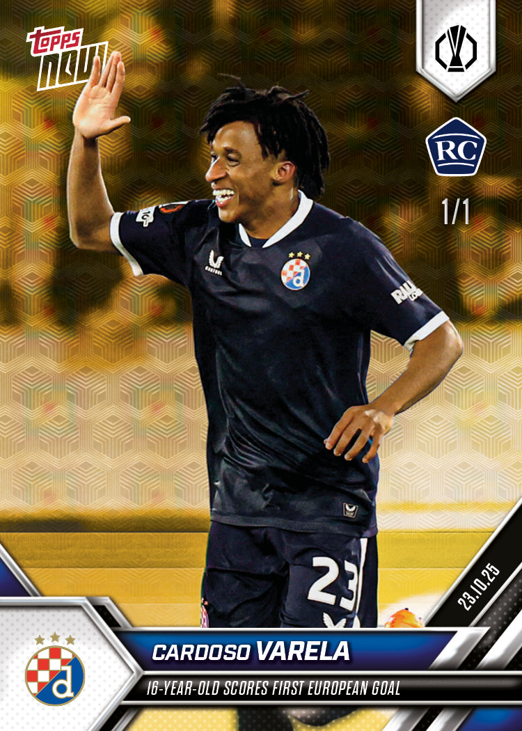 Cardoso Varela - 2025-26 UEL Topps NOW - Card 7 - PR: 1059 - Image 2