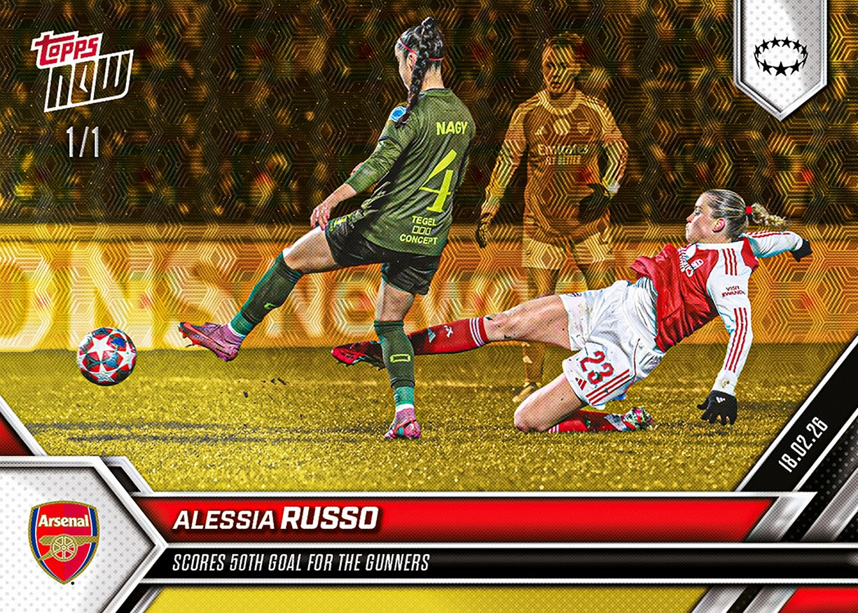 Alternative view of Alessia Russo - 2025-26 UWCL Topps NOW - Card 20 - PR: 440
