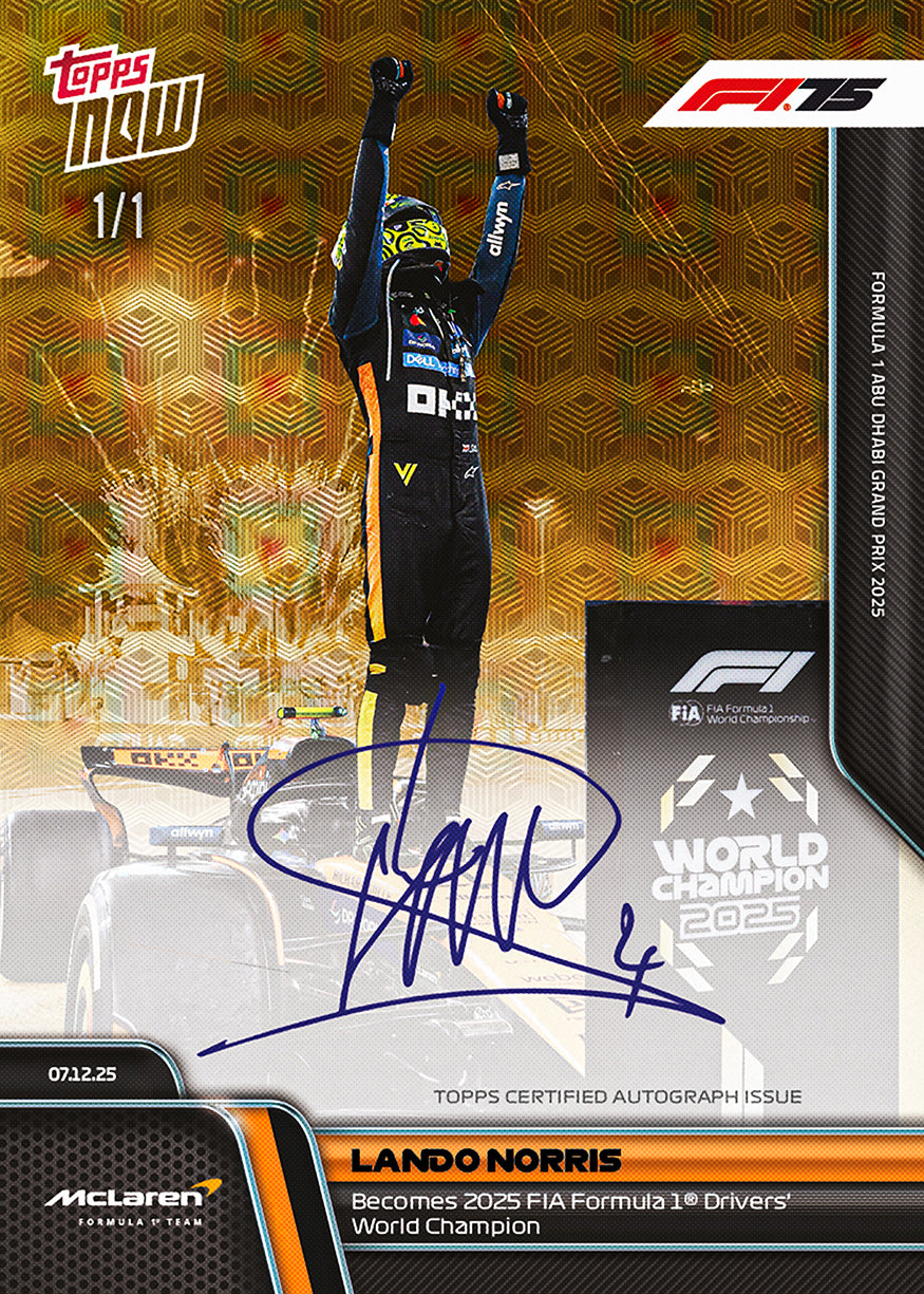 Lando Norris - 2025 Formula 1 Topps NOW - Card 86 - PR: 27624 - Image 2