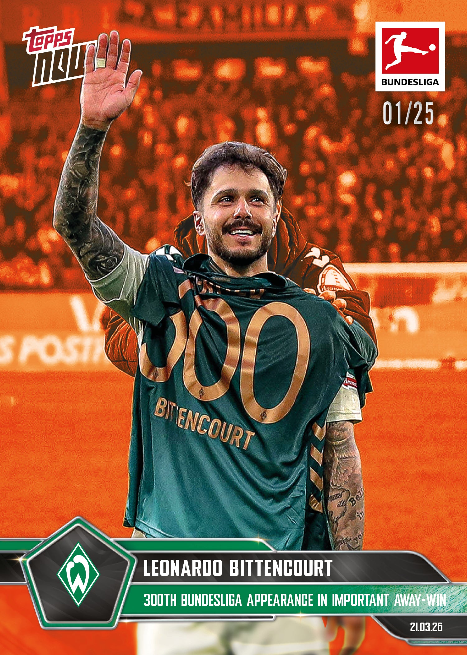 Leonardo Bittencourt - 2025-26 Bundesliga Topps NOW - Card 153 - PR: 267 - Image 5