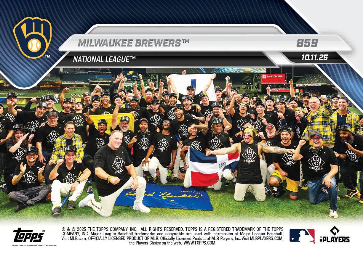 Milwaukee Brewers - 2025 MLB Topps NOW - Card 859 - PR: 1293 - Image 2