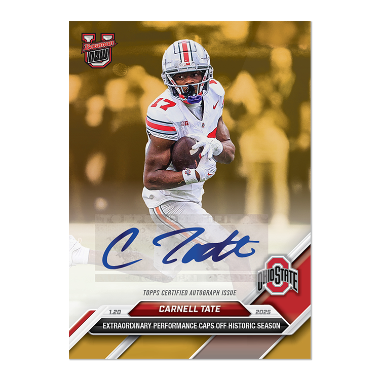 Carnell Tate - 2024-25 Bowman U NOW Football - Card OS-02 - LOOK FOR AUTOS - PR: 876 - Image 2