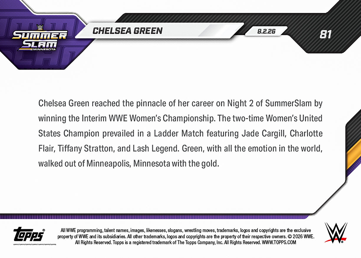 Chelsea Green - 2026 WWE Topps NOW - Card 81 - PR: 5883 - Image 3