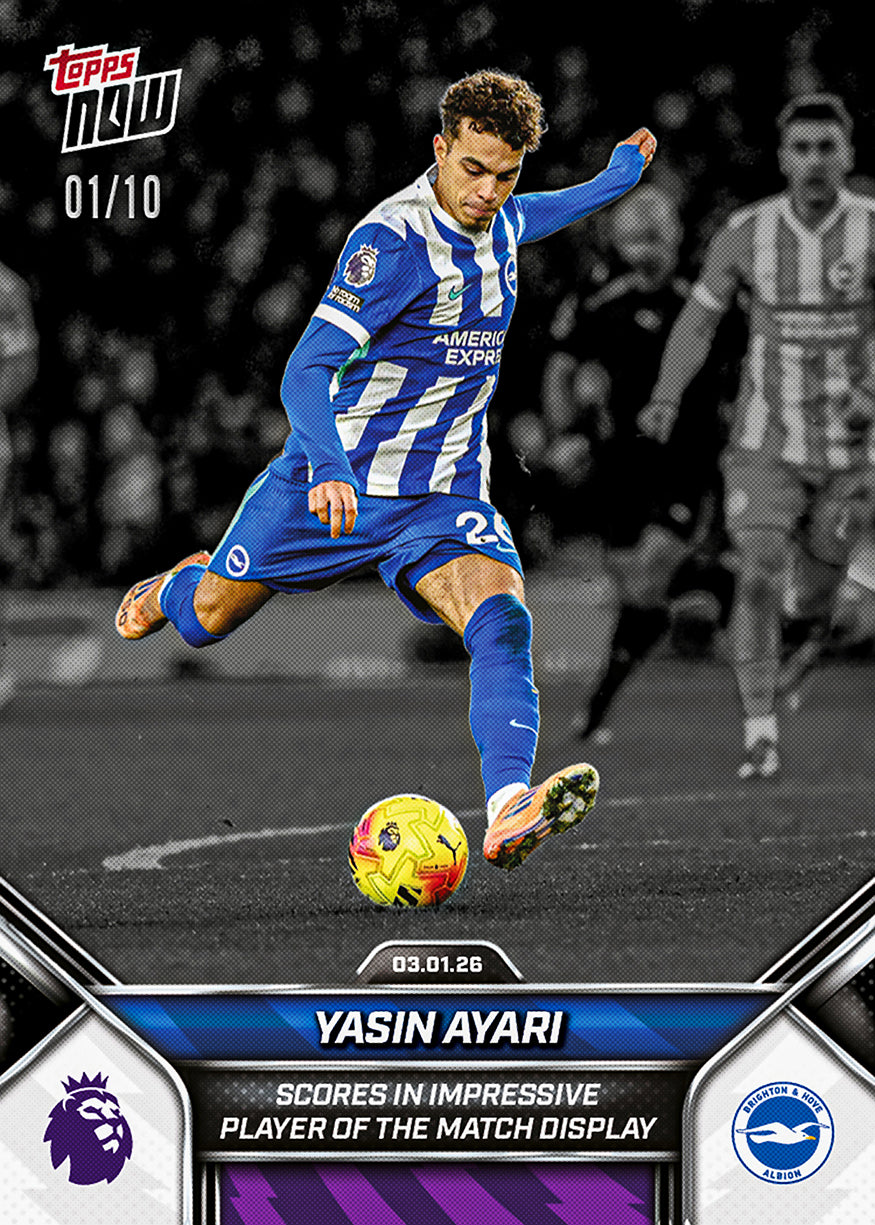 Yasin Ayari - 2025-26 Premier League Topps NOW - Card 98 - PR: 194 - Image 4