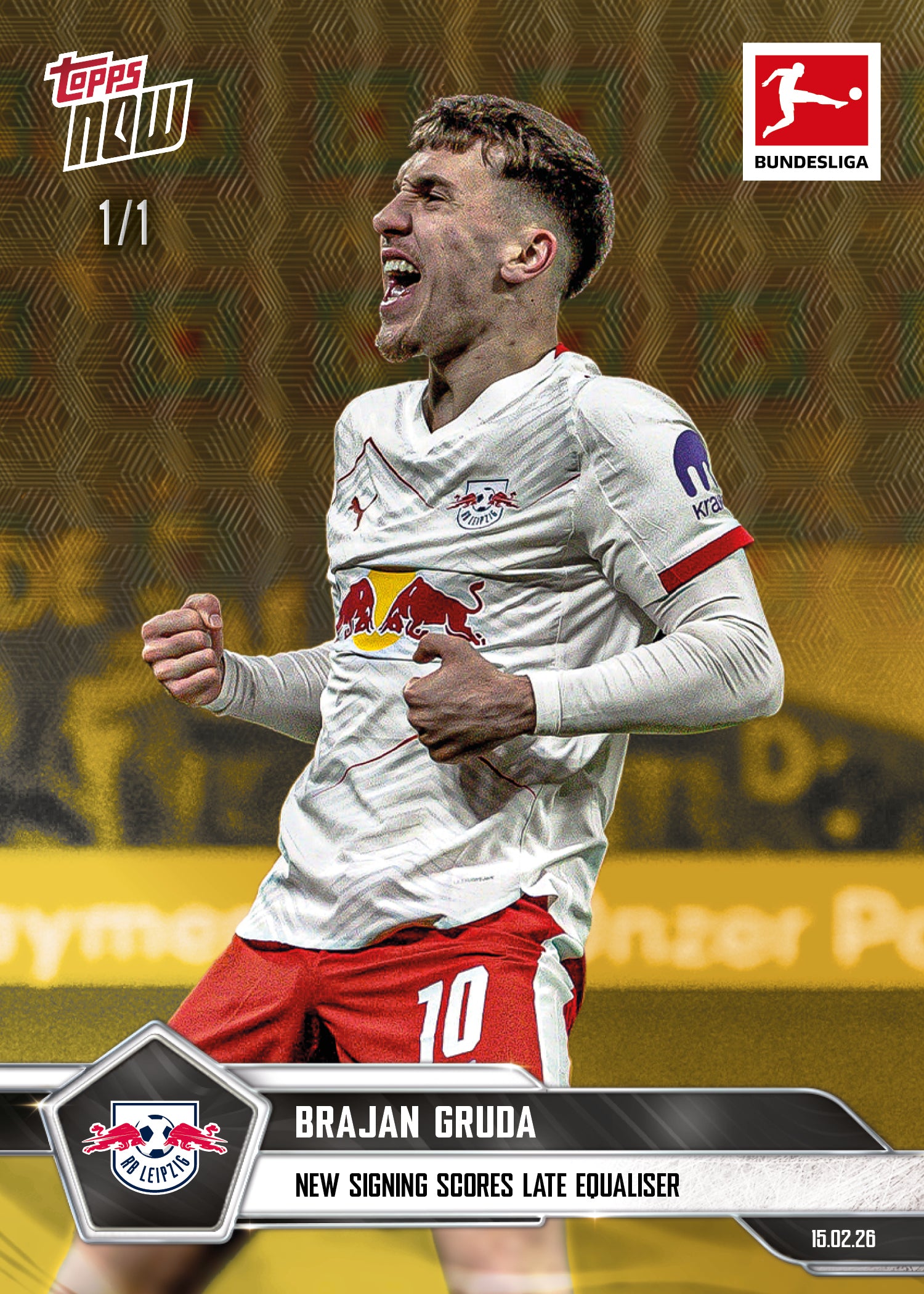 Brajan Gruda - 2025-26 Bundesliga Topps NOW - Card 127 - PR: 203 - Image 2