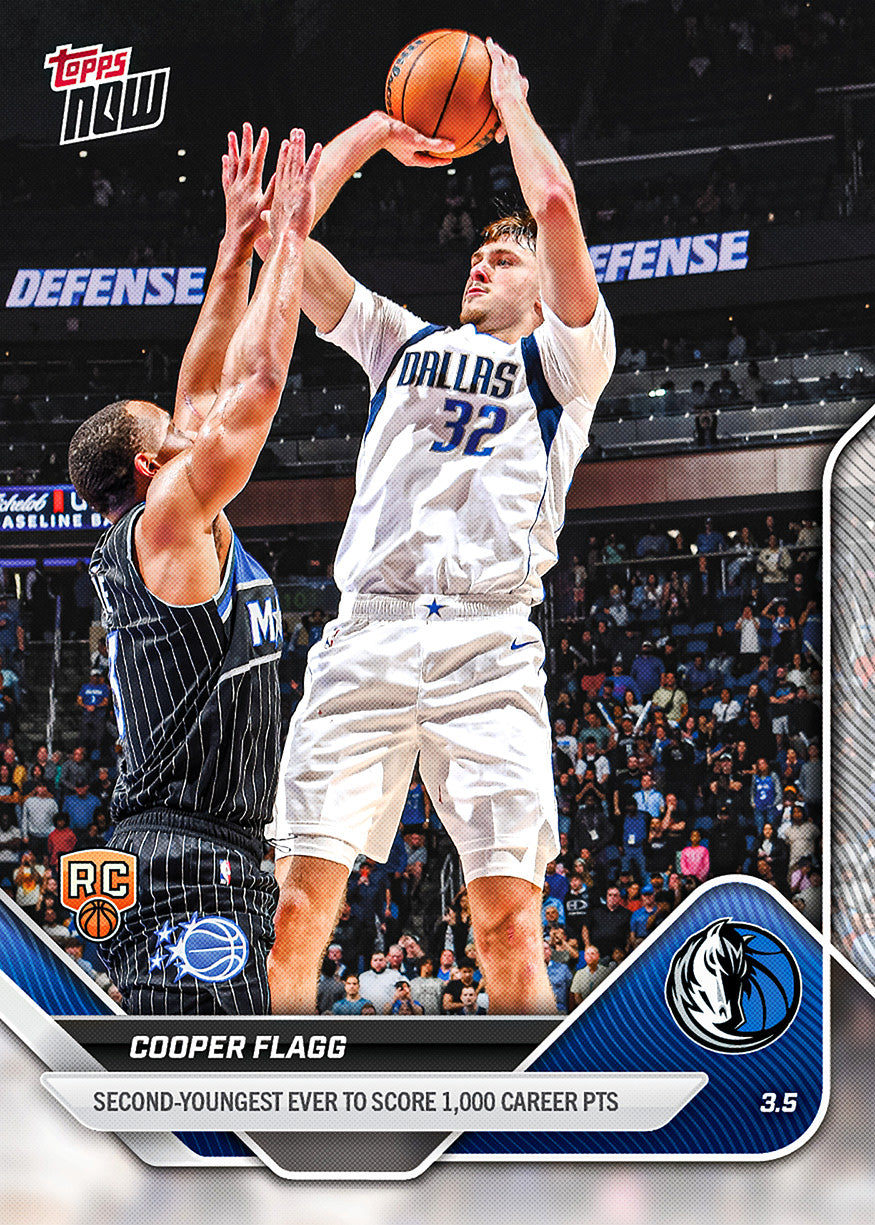 Cooper Flagg - 2025-26 NBA Topps NOW - Card 193 - PR: 14,734