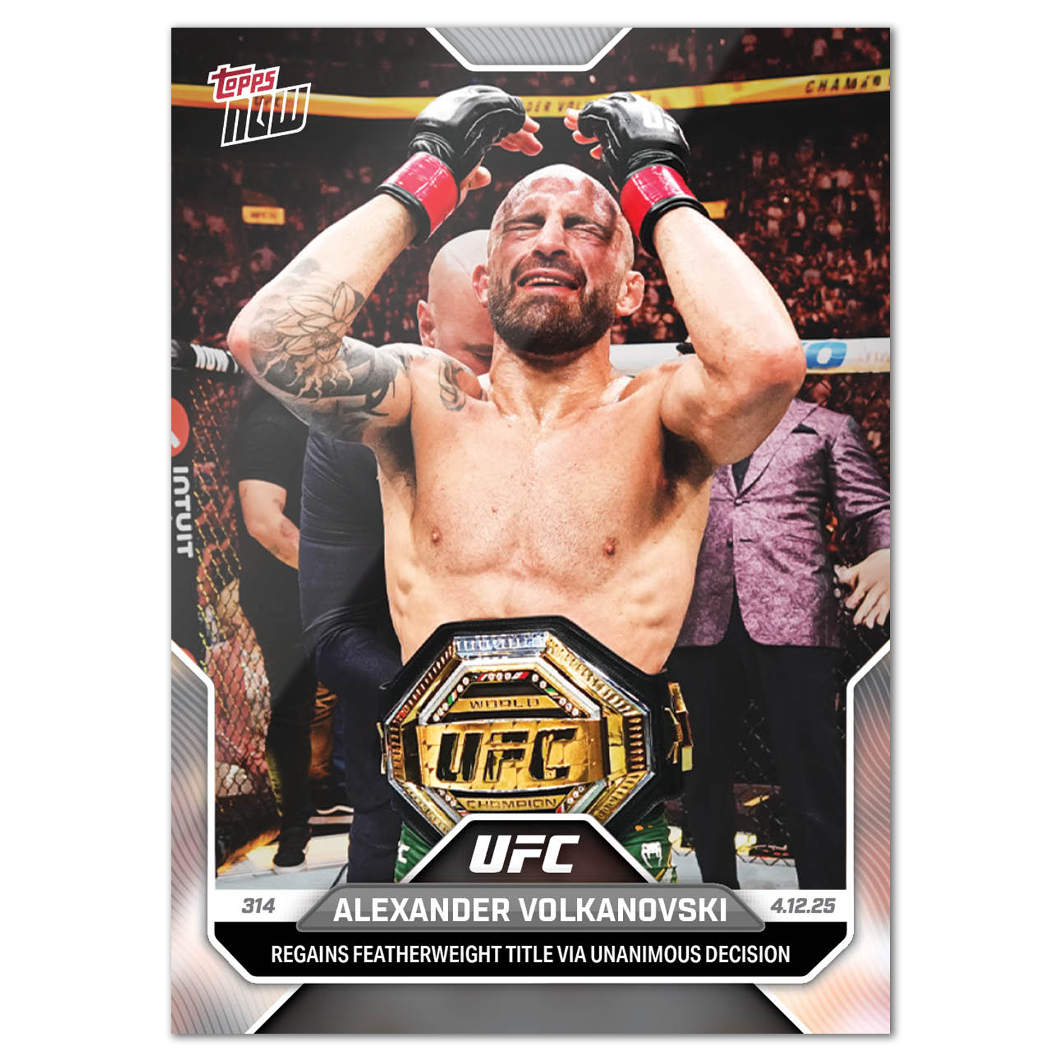 Alexander Volkanovski - 2025 UFC Topps NOW - Card 12 - LOOK FOR AUTOS - PR: 1880