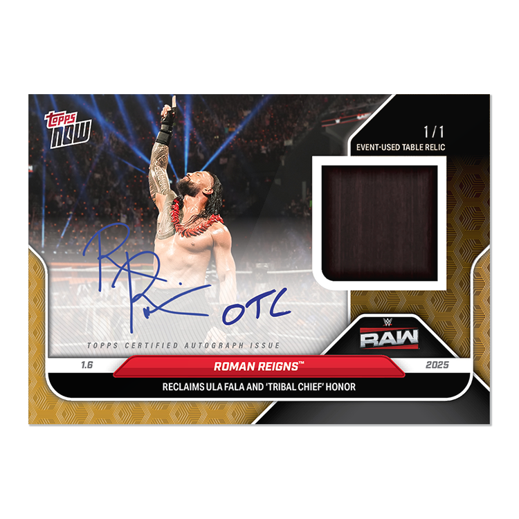 Roman Reigns - 2025 WWE Topps NOW Card 2 - LOOK FOR AUTO-RELICS - PR: 5764 - Image 2
