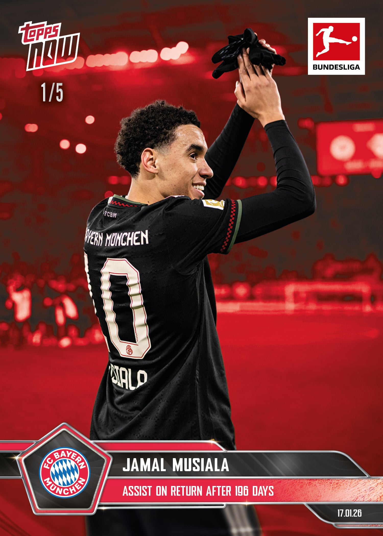 Jamal Musiala - 2025-26 Bundesliga Topps NOW - Card 102 - PR: 975 - Image 3