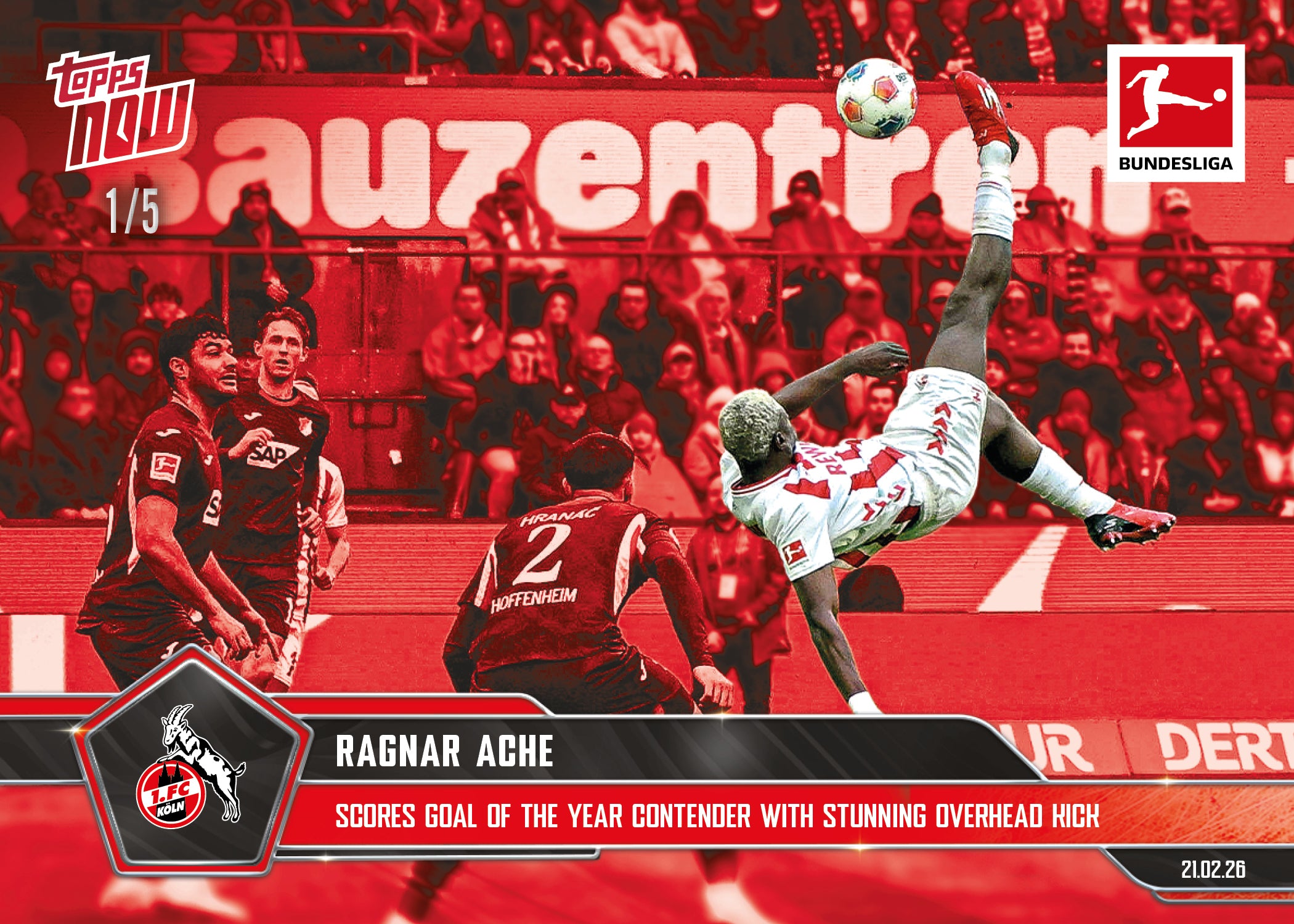 Ragnar Ache - 2025-26 Bundesliga Topps NOW - Card 129 - PR: 704 - Image 3