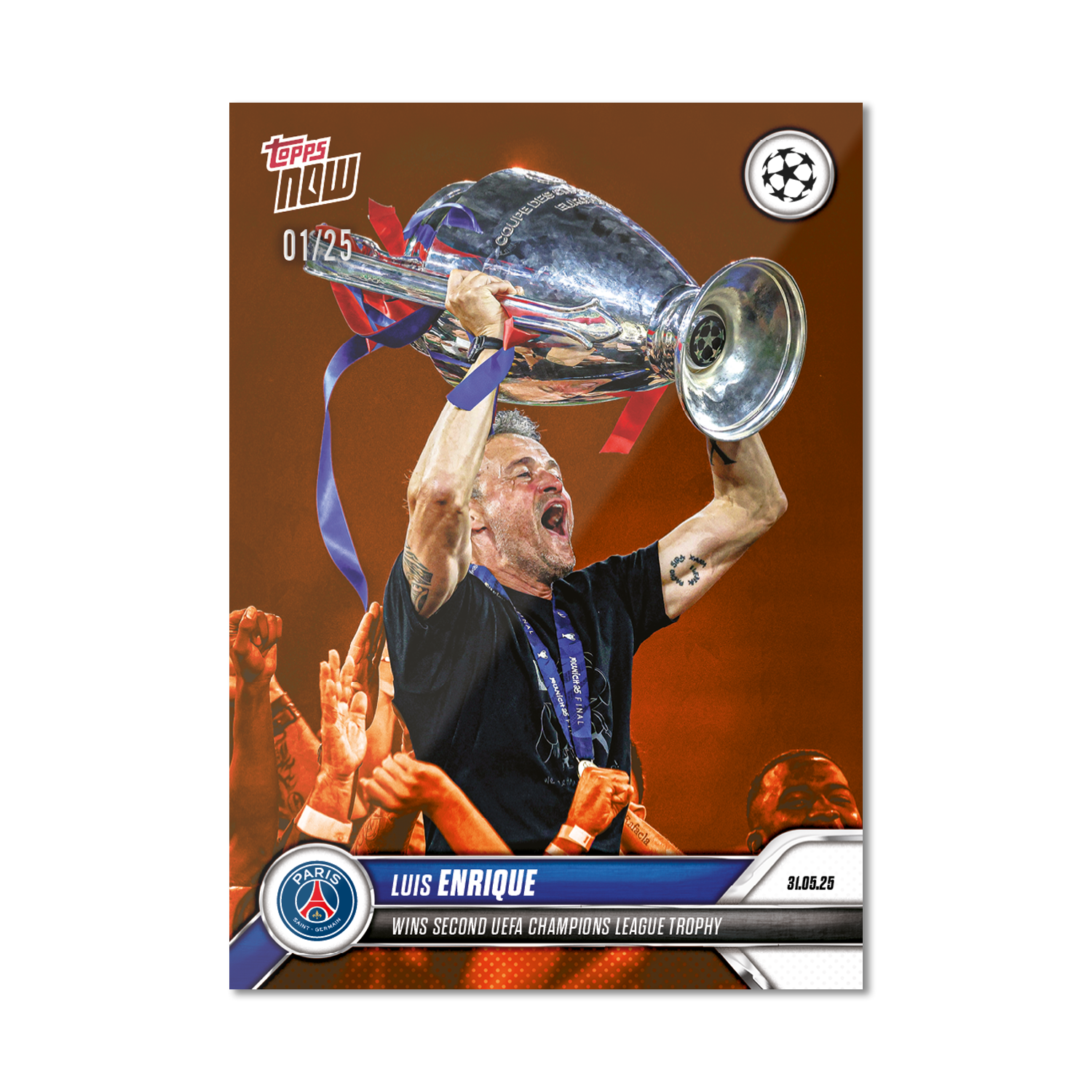 Luis Enrique - 2024-25 UCL Topps NOW - Card 161 - LOOK FOR AUTO - PR: 1221 - Image 6