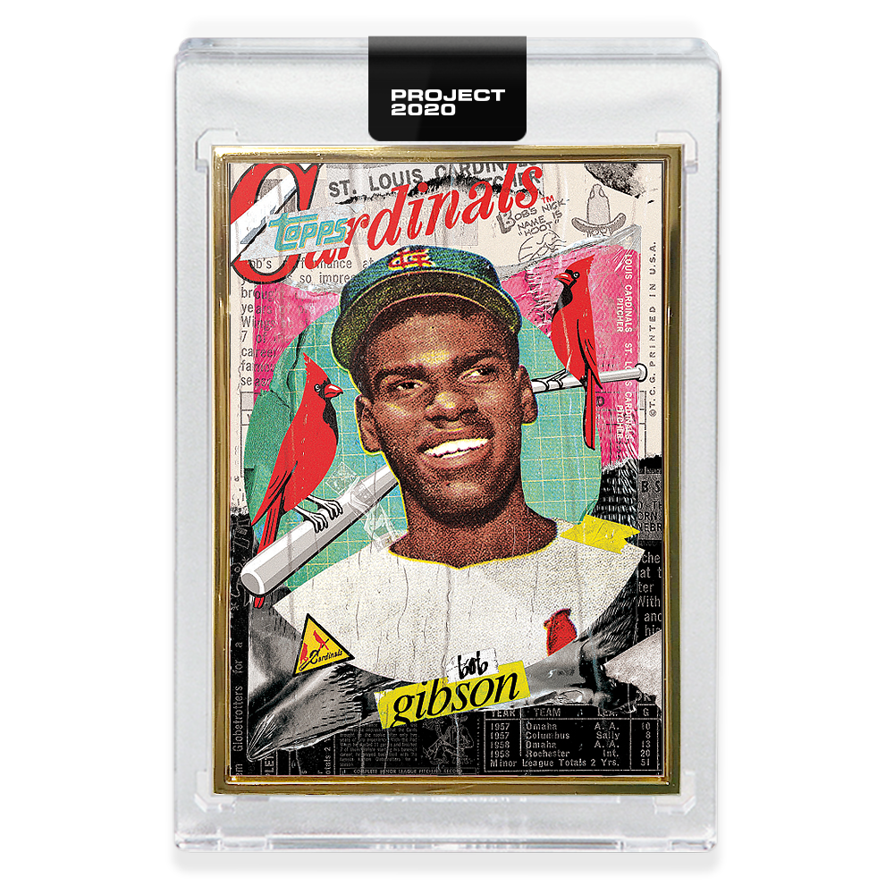 Alternative view of Topps PROJECT 2020 Card 70 - 1959 Bob Gibson by Tyson Beck - Print Run: 6757