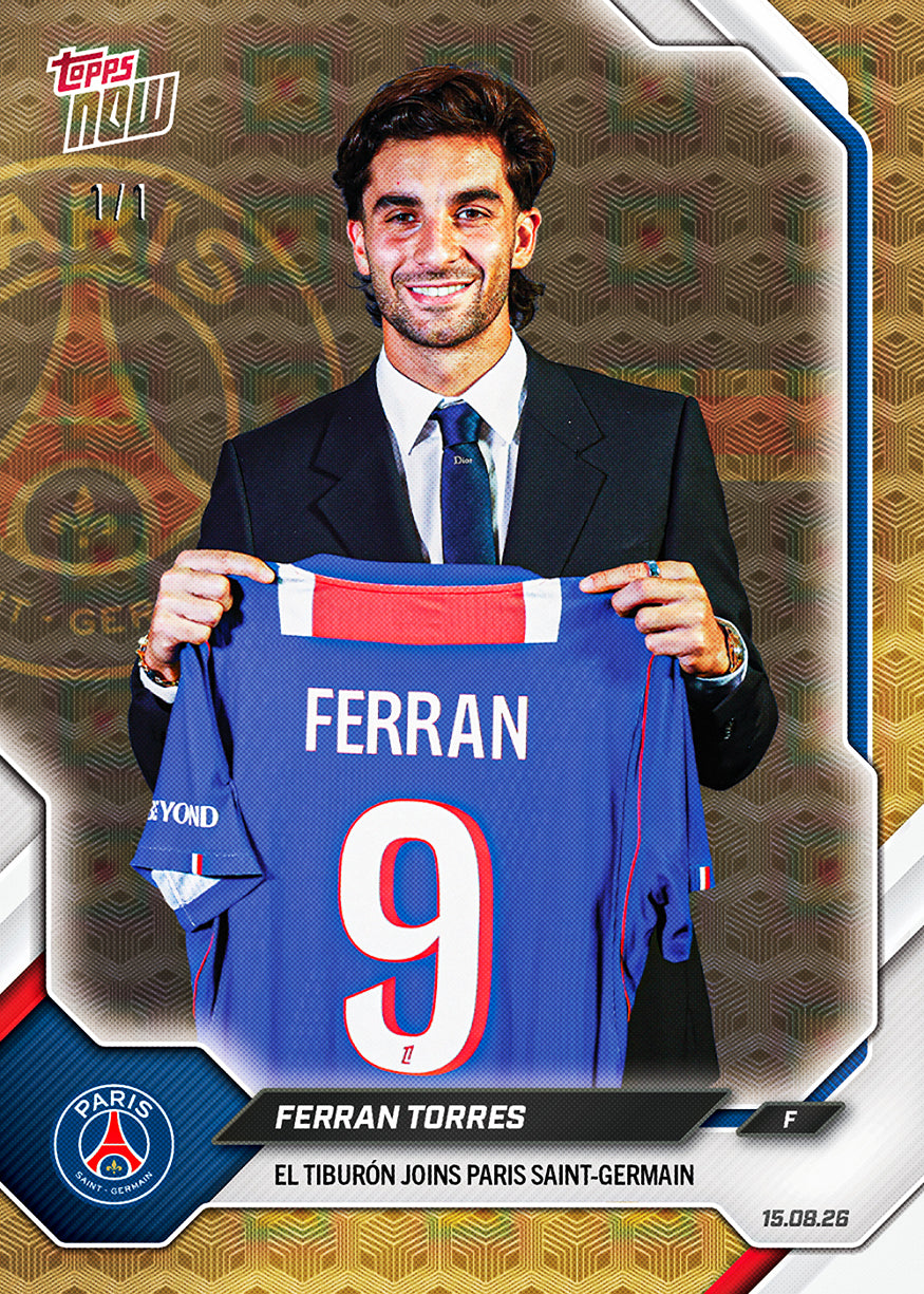 Ferran Torres - 2026-27 Paris Saint-Germain Topps NOW - Card 1 - PR: 1091 - Image 2