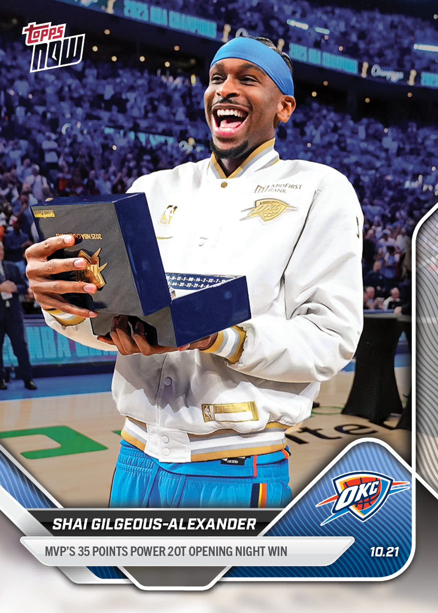 Shai Gilgeous-Alexander - 2025-26 NBA Topps NOW - Card 1 - PR: 7695 - Image 2