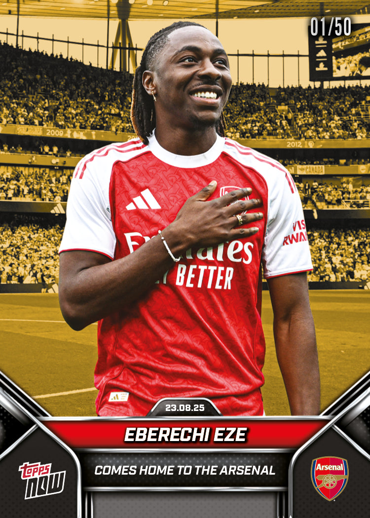 Eberechi Eze - 2025 Arsenal FC Topps NOW - Card 3 - PR: 1171 - Image 6