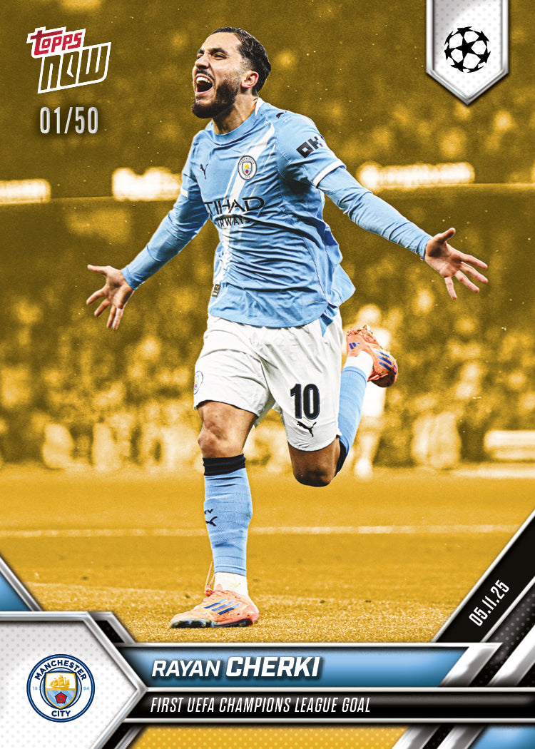 Rayan Cherki - 2025-26 UCL Topps NOW - Card 48 - PR: 486 - Image 6