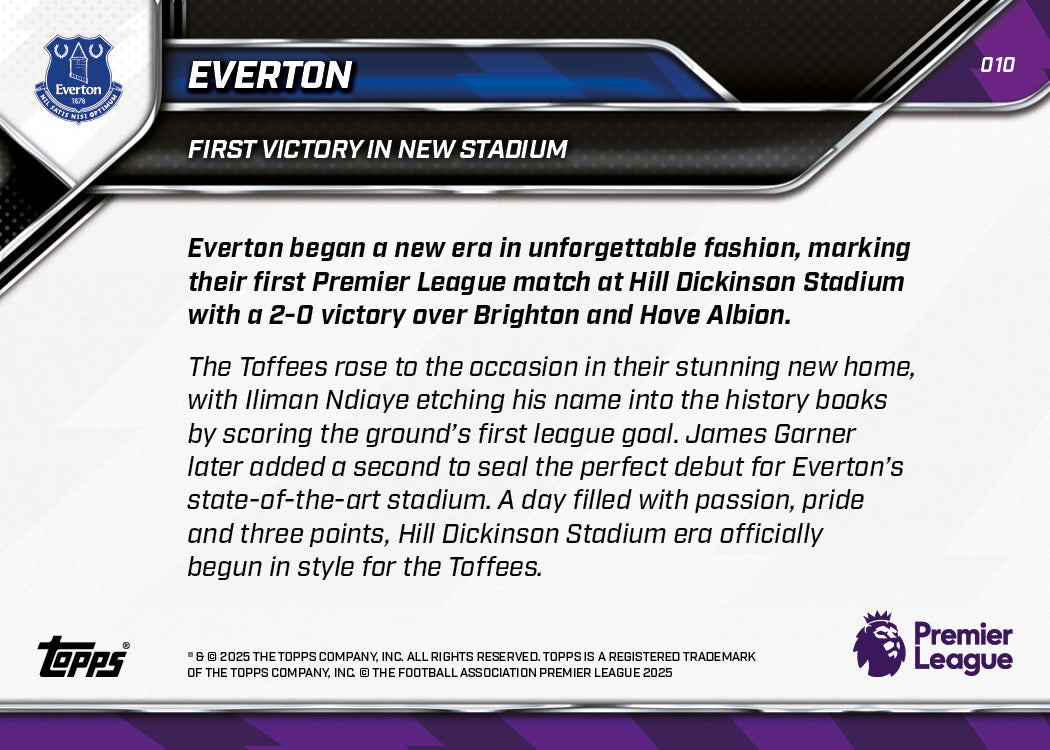 Everton FC - 2025-26 Premier League Topps NOW - Card 10 - PR: 505 - Image 7