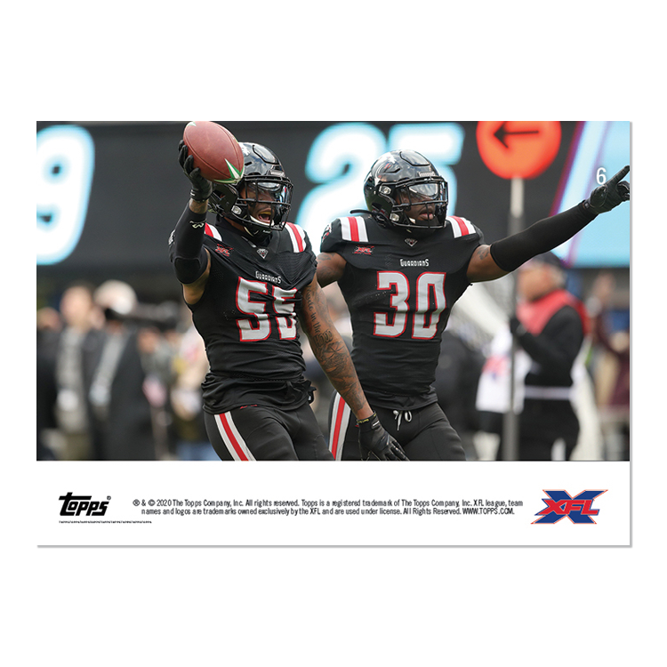 New York Guardians - XFL TOPPS NOW Card 6 - Print Run: 320 - Image 2
