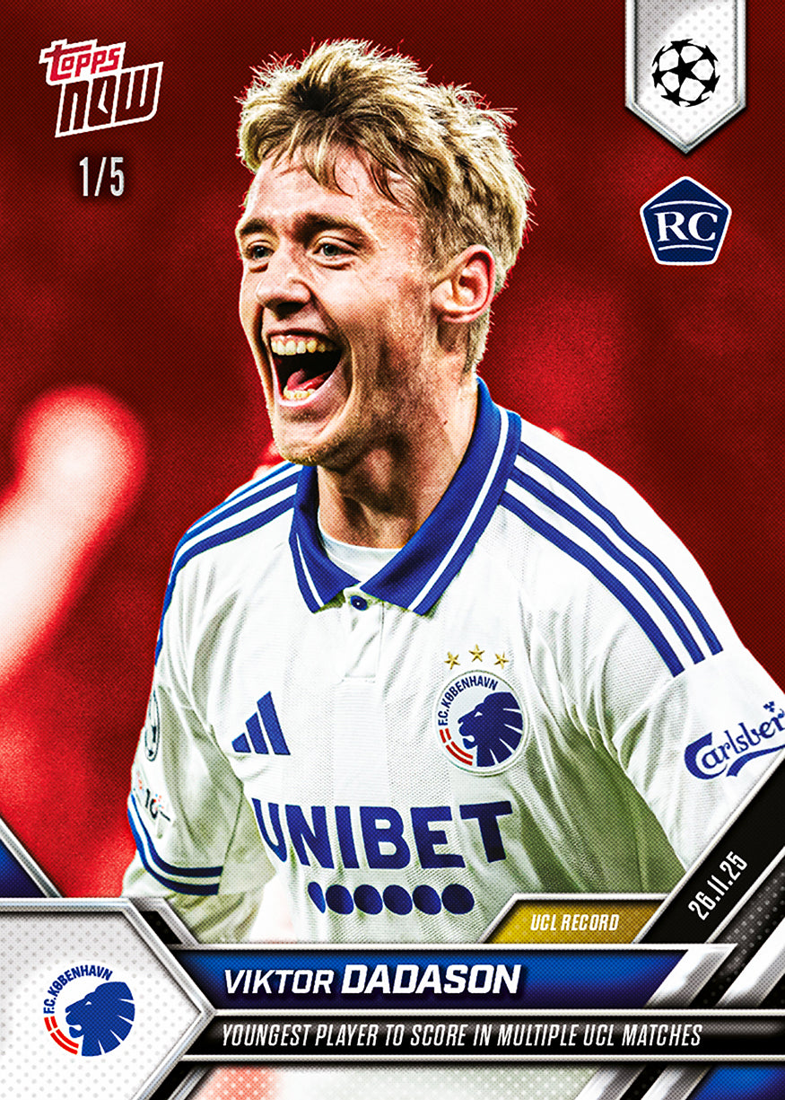 Viktor Dadason - 2025-26 UCL Topps NOW - Card 62 - PR: 967 - Image 3