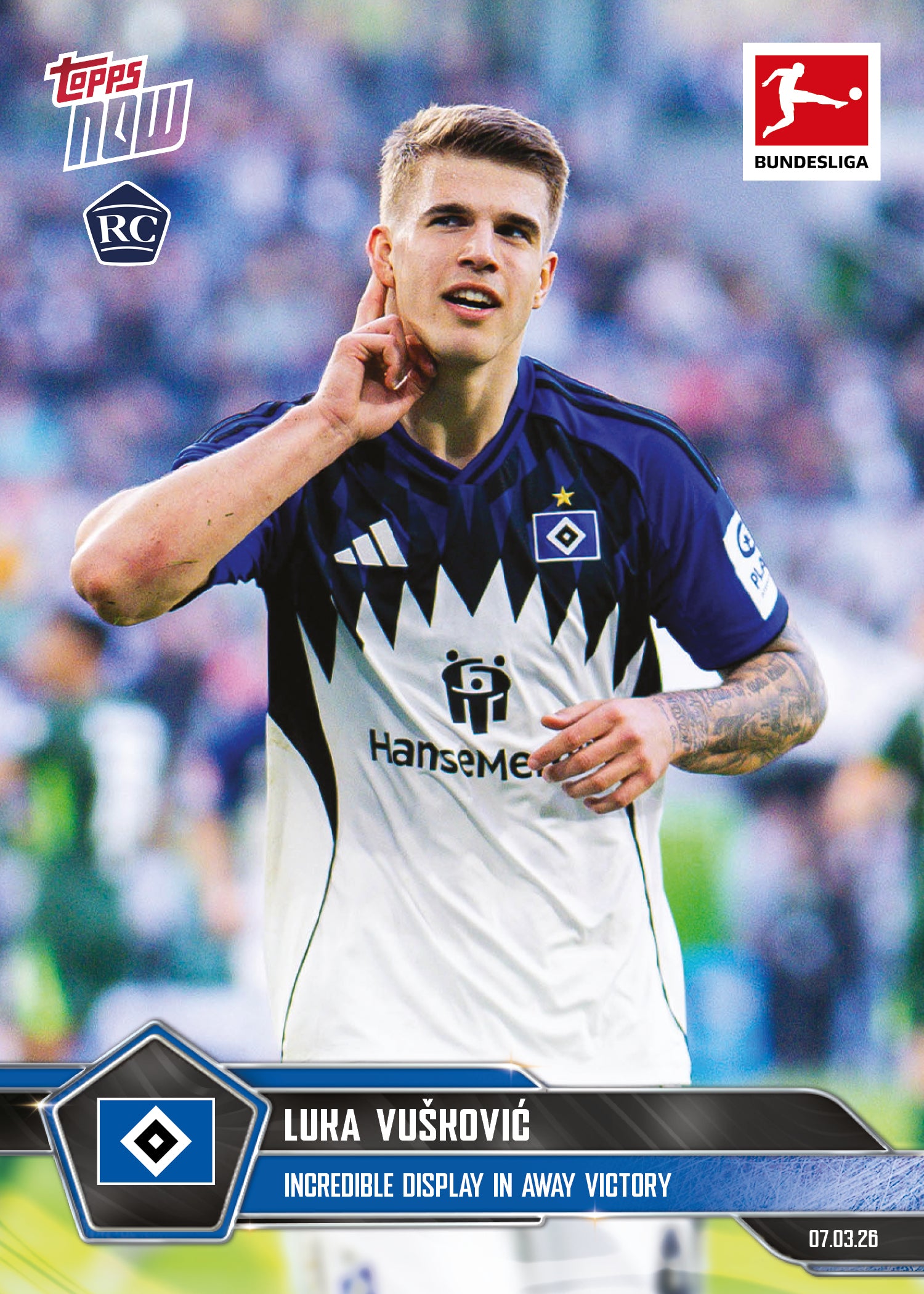 Luka Vušković - 2025-26 Bundesliga Topps NOW - Card 143 - PR:2432