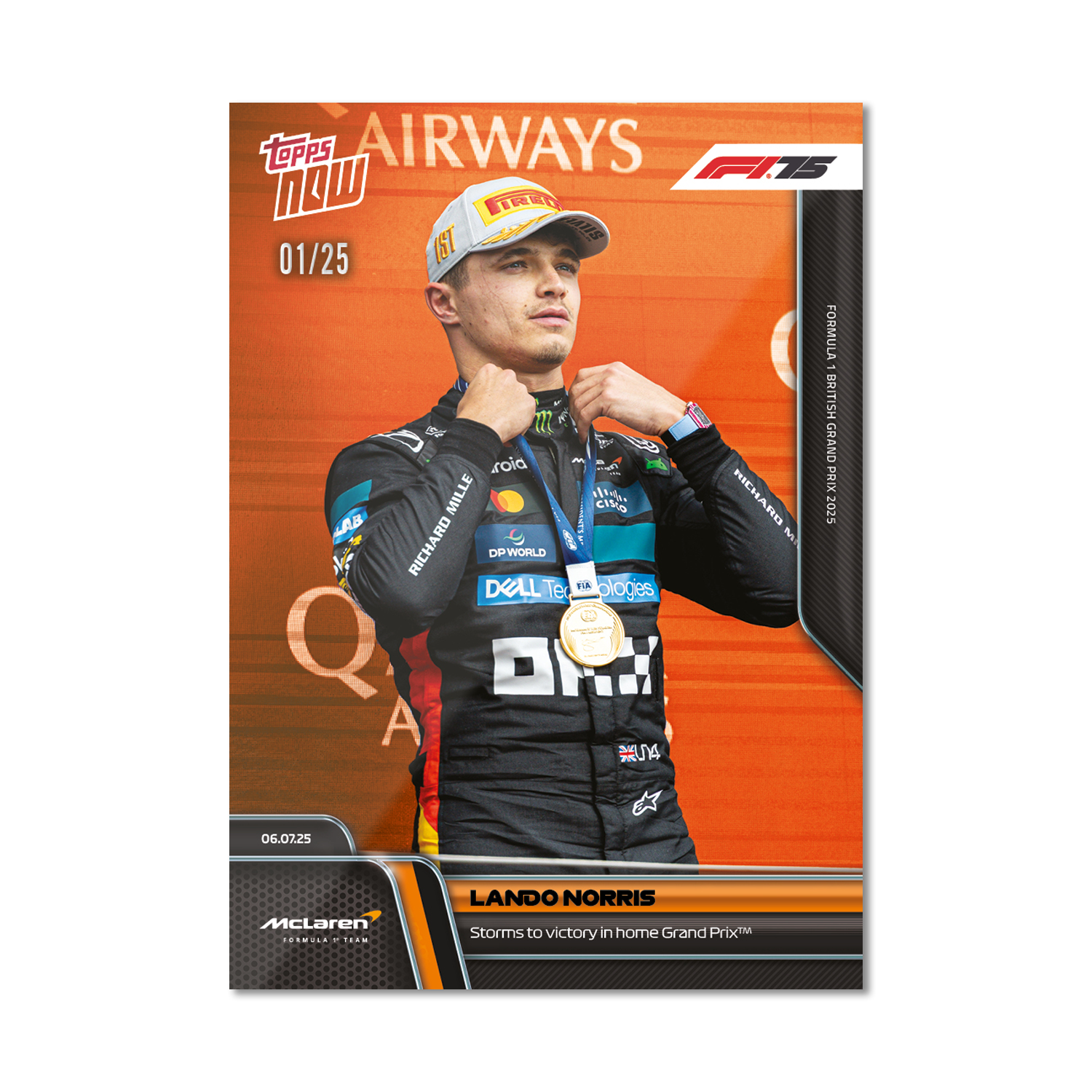Lando Norris - 2025 Formula 1 Topps NOW - Card 50 - PR: 4282 - Image 6