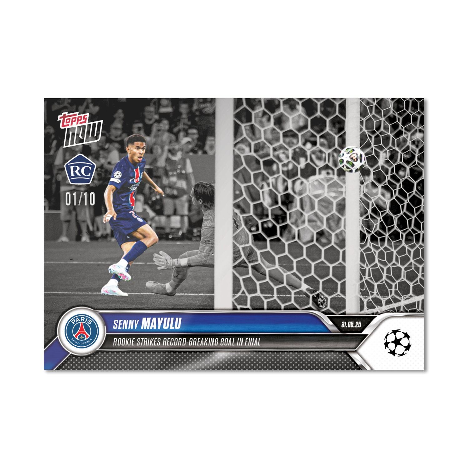 Senny Mayulu - 2024-25 UCL Topps NOW - Card 164 - LOOK FOR AUTO-RELIC - PR: 1637 - Image 6