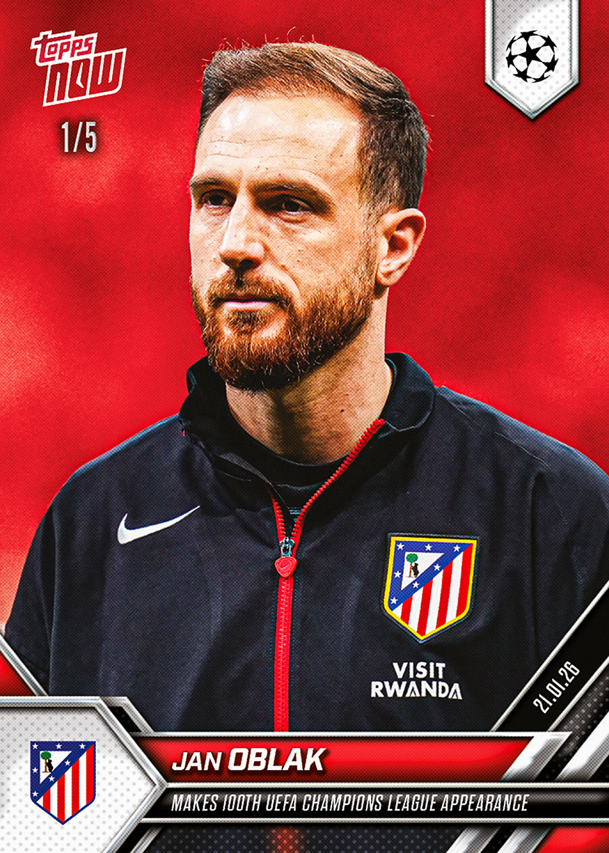 Jan Oblak - 2025-26 UCL Topps NOW - Card 79 - PR: 274 - Image 3