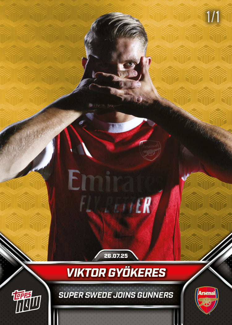 Viktor Gyökeres - 2025 Arsenal FC Topps NOW - Card 2 - PR: 2605 - Image 2