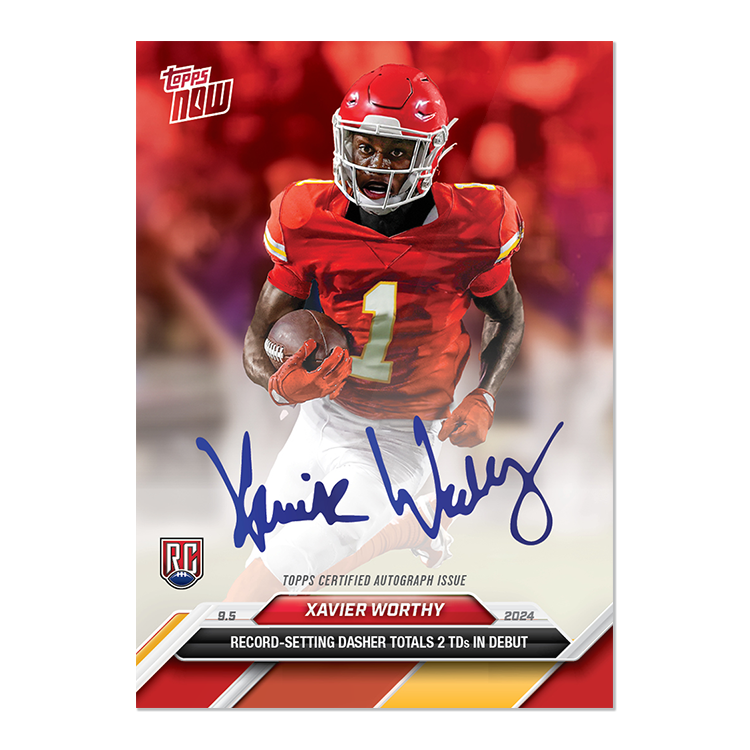 Xavier Worthy - 2024 TOPPS NOW Football Card 1 - LOOK FOR AUTOS - PR: 19,260 - Image 4