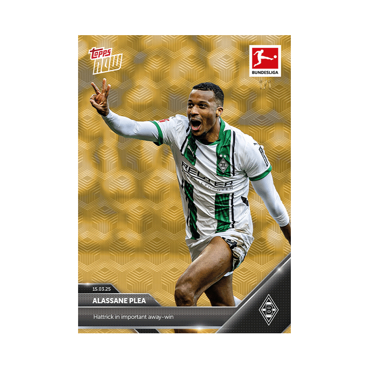 Alassane Plea - 2024-25 Bundesliga Topps NOW Card 145 - PR: 196 - Image 3