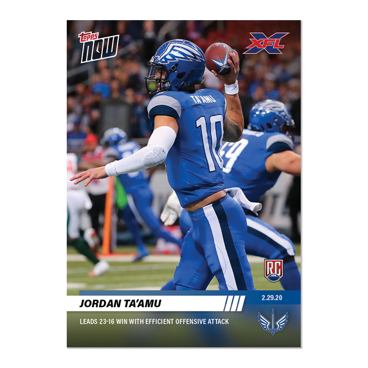5-Card Bundle - XFL TOPPS NOW Cards 21-25 - Image 3