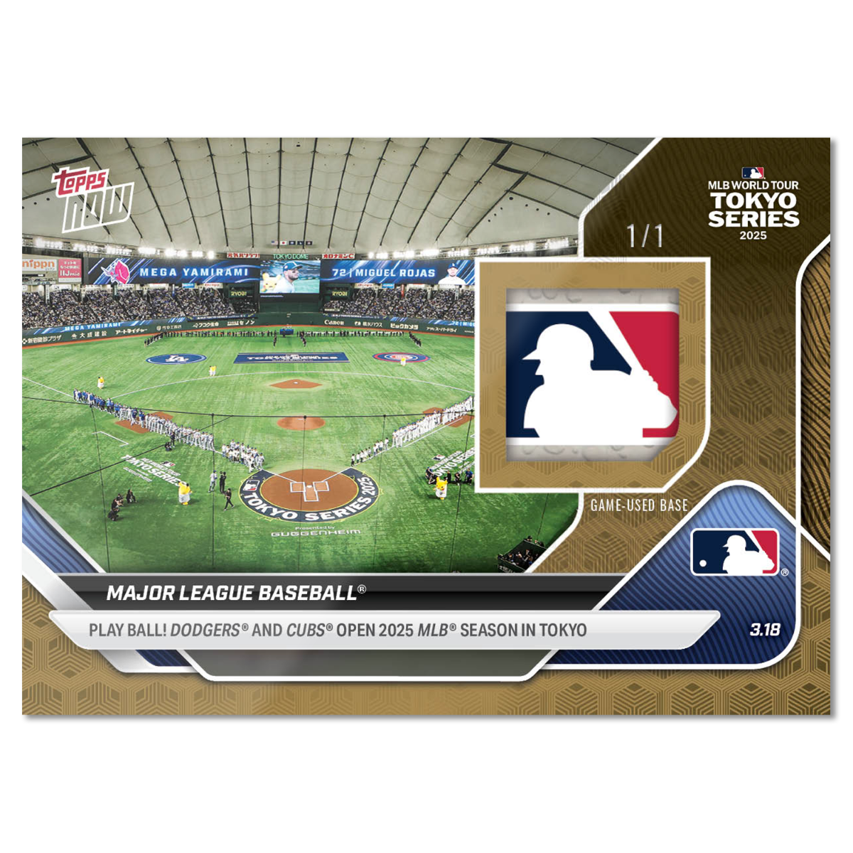 Major League Baseball - 2025 MLB Topps NOW - Card 1 - LOOK FOR RELICS - PR: 52,377 - Image 2