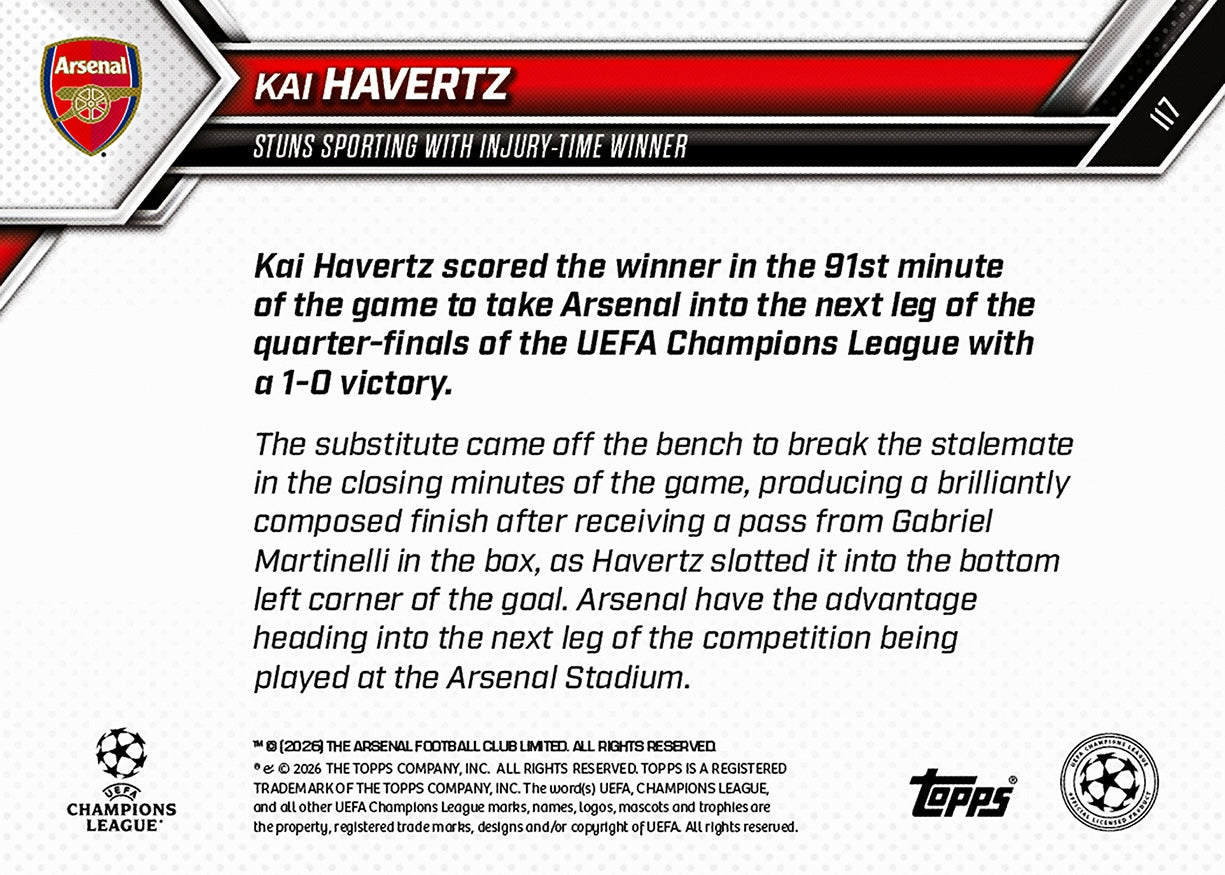 Kai Havertz - 2025-26 UCL Topps NOW - Card 117 - PR: 881 - Image 7