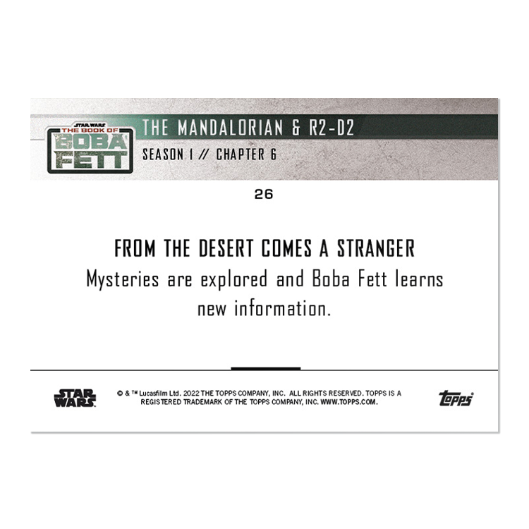 2022 Star Wars TOPPS NOW - 5-Card Pack - Book of Boba Fett Chapter 6 - PR: 2005 - Image 3