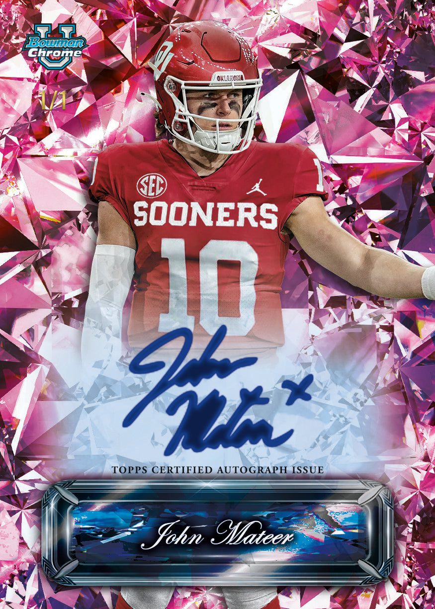 2025 Bowman University Chrome Football Sapphire Edition - Hobby Box - Sealed Case - Image 7