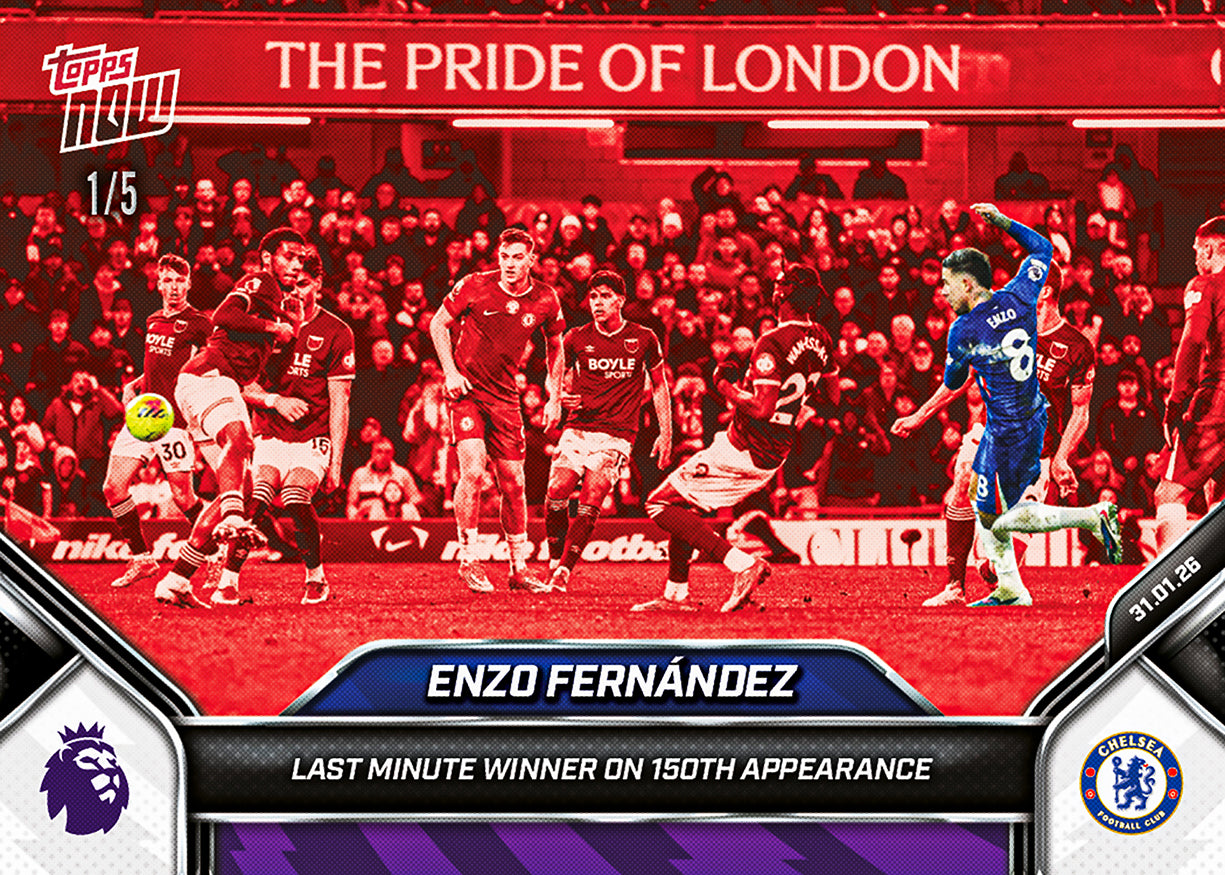 Enzo Fernández - 2025-26 Premier League Topps NOW - Card 120 - PR: 611 - Image 3