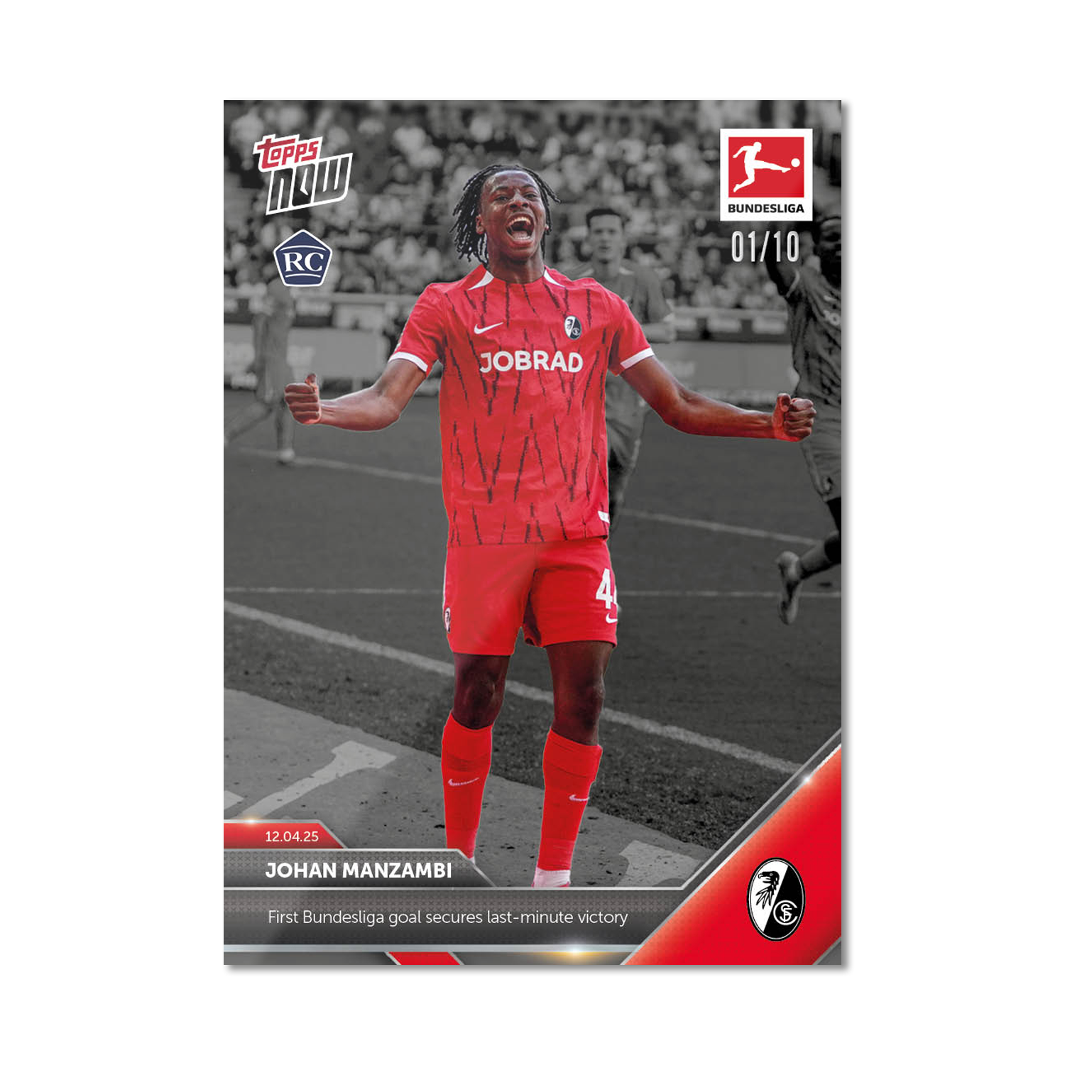 Johan Manzambi - 2024-25 Bundesliga Topps NOW Card 163 - PR: 61 - Image 5