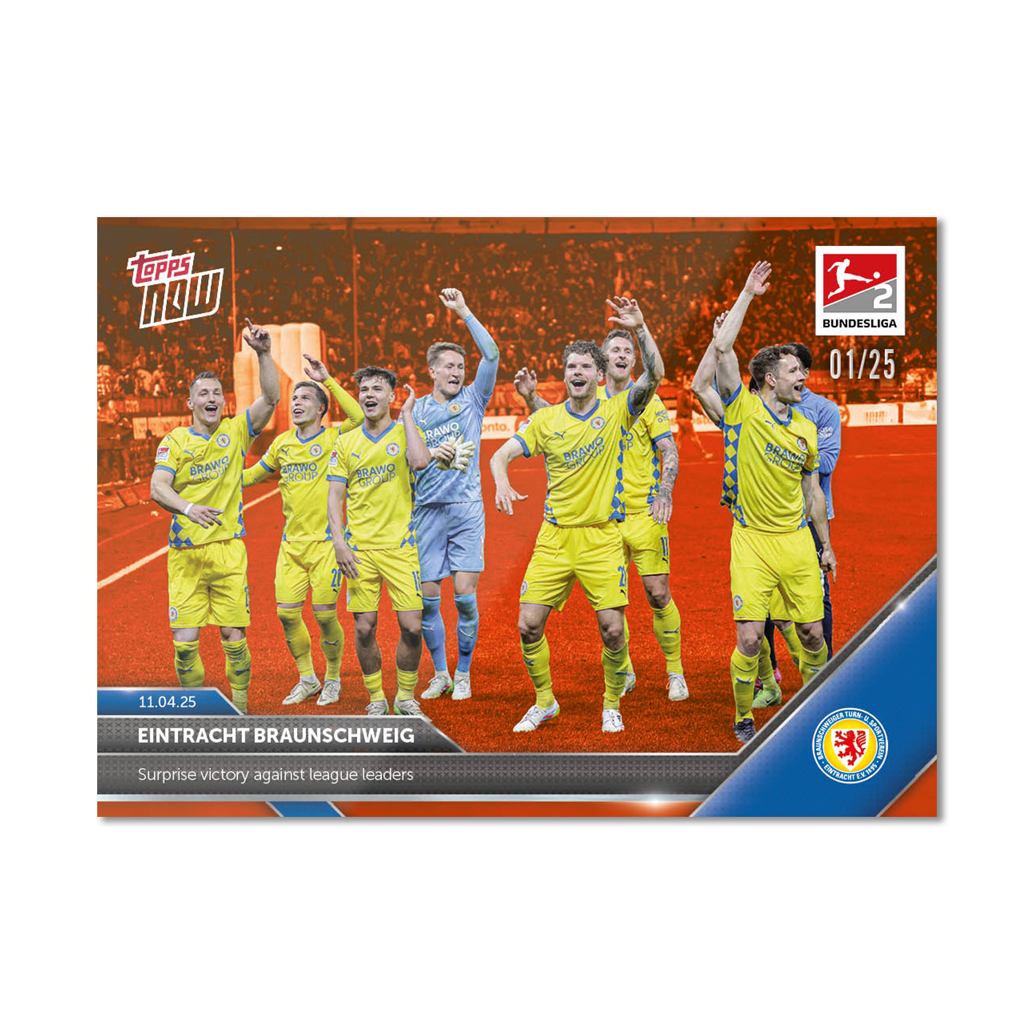 Eintracht Braunschweig - 2024-25 Bundesliga Topps NOW Card 161 - PR: 18 - Image 6