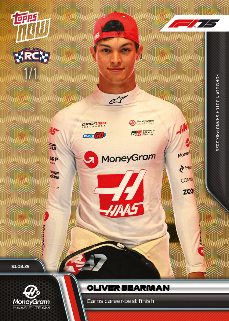Oliver Bearman - 2025 Formula 1 Topps NOW - Card 59 - PR: 2017 - Image 2