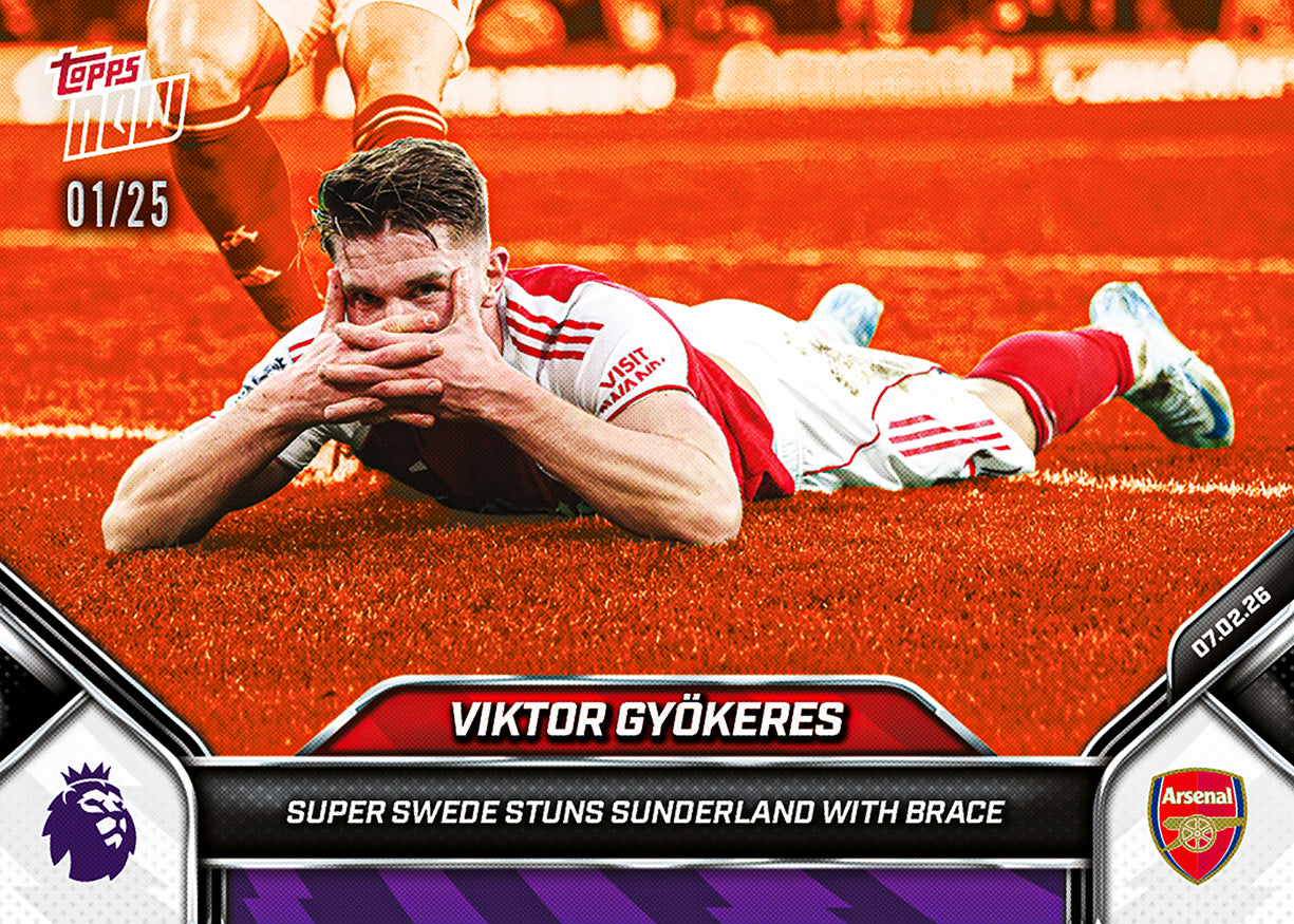 Viktor Gyökeres - 2025-26 Premier League Topps NOW - Card 129 - PR: 100 - Image 5