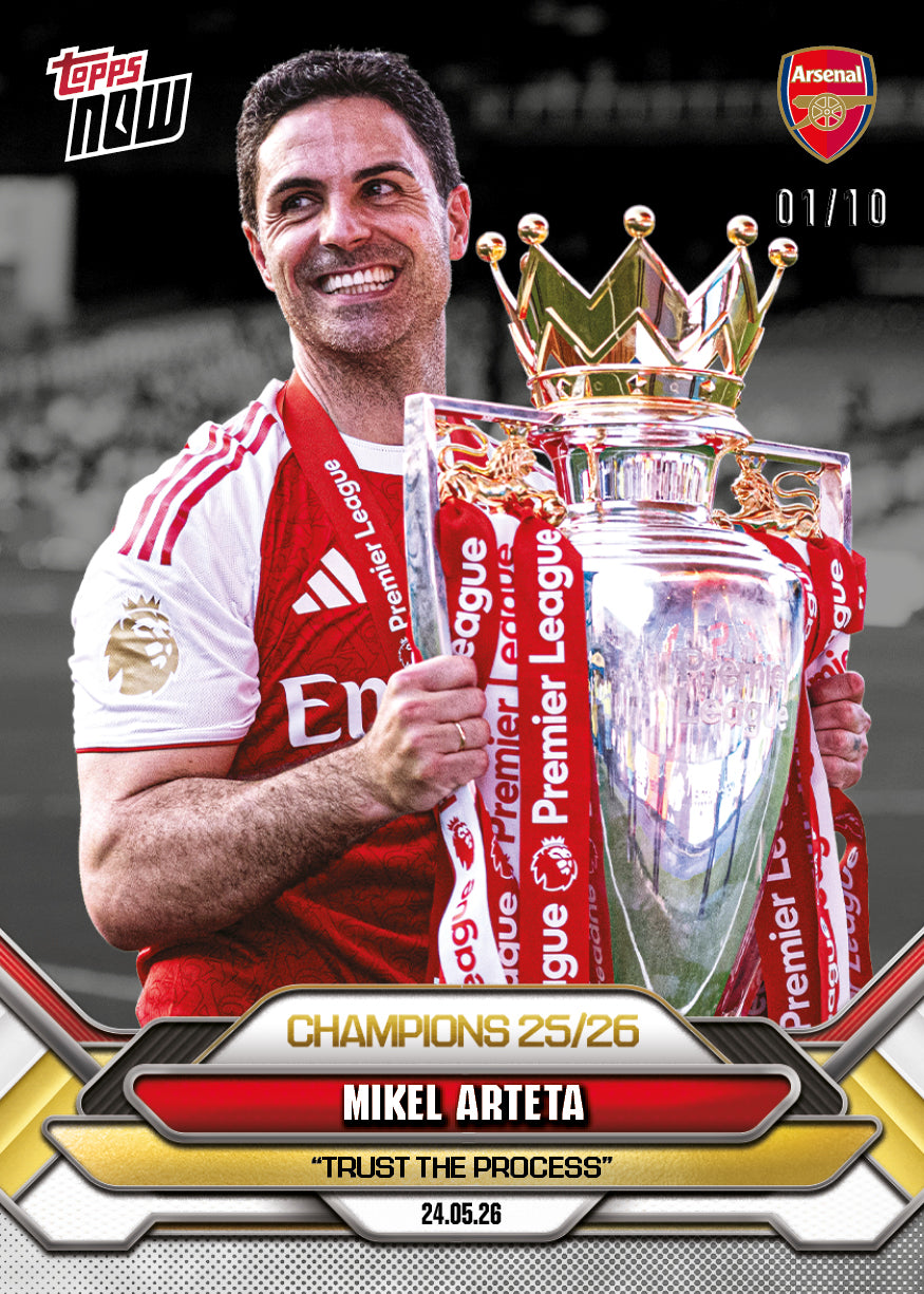 Mikel Arteta - 2025-26 Arsenal FC Topps NOW - Card 1 - PR: 5684 - Image 5