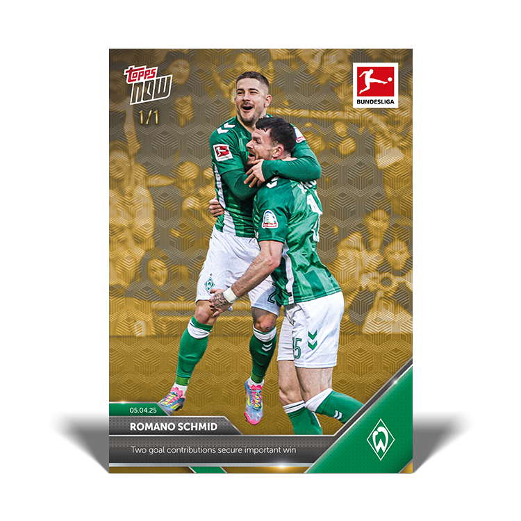 Romano Schmid - 2024-25 Bundesliga Topps NOW Card 159 - PR: 134 - Image 3